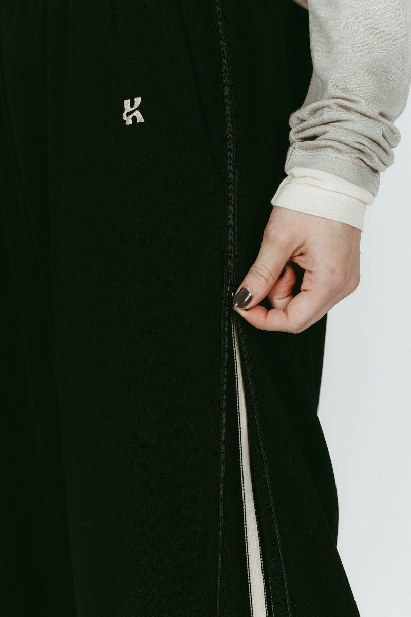 zip-up track pants(unisex) (Black) / ジップアップ トラックパンツ (ブラック) / 26SS