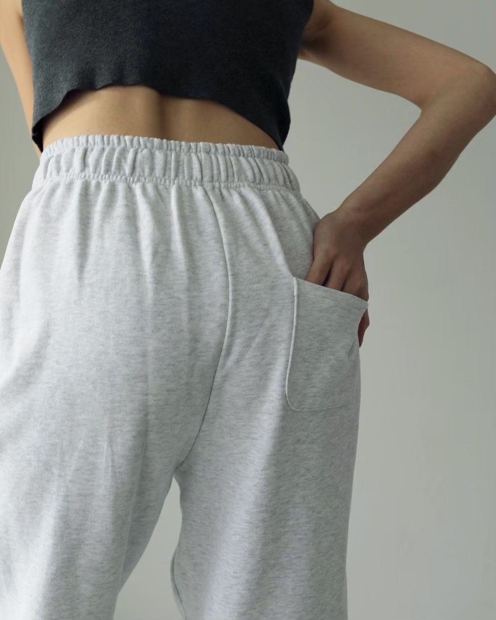Drawstring Sweat Pants / ドロスト スウェットパンツ (グレー)