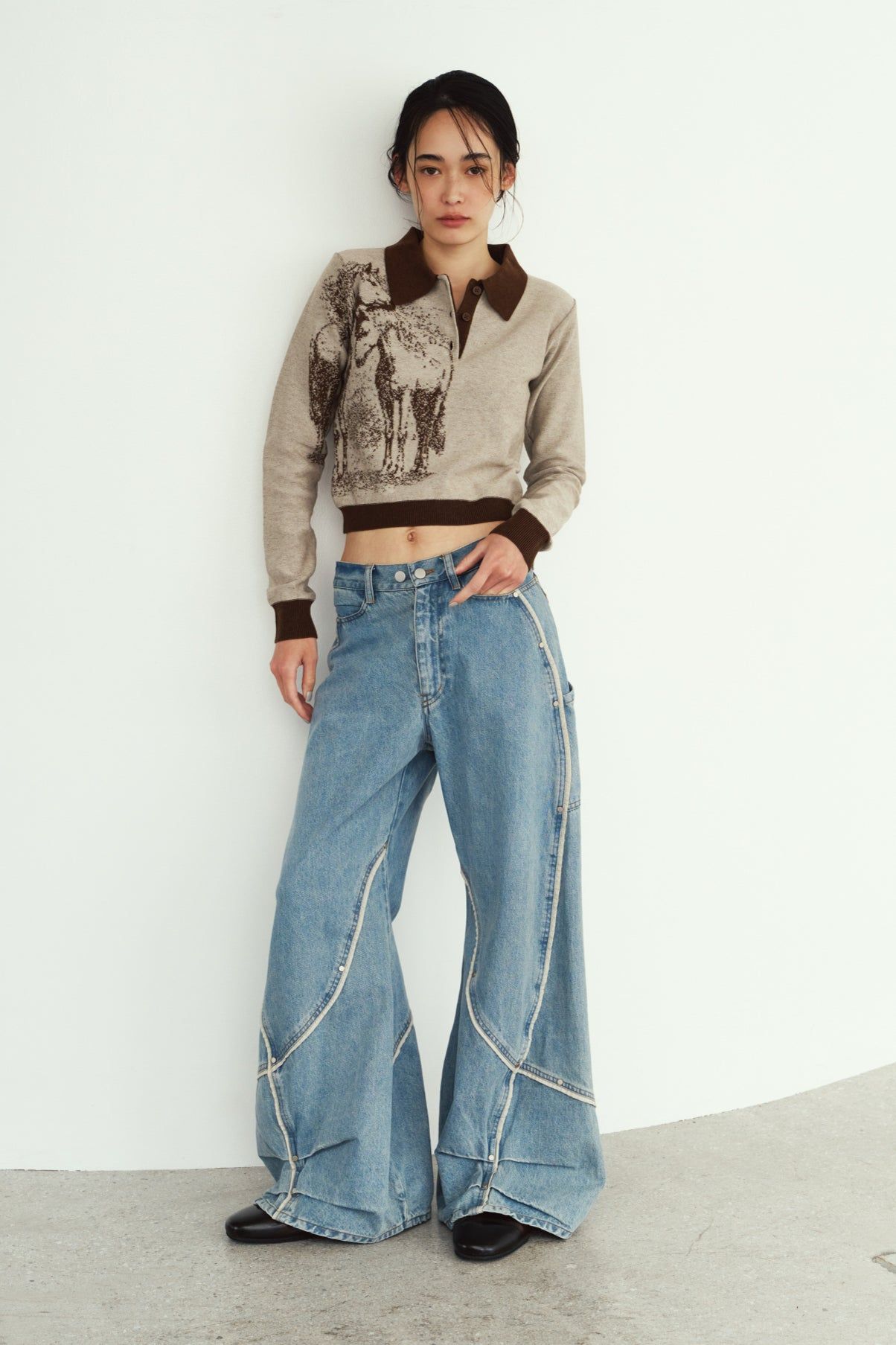 カーブ ユーティリティデニムパンツ (ブルー) curve utility denim pants(unisex) (Blue) / 26AW