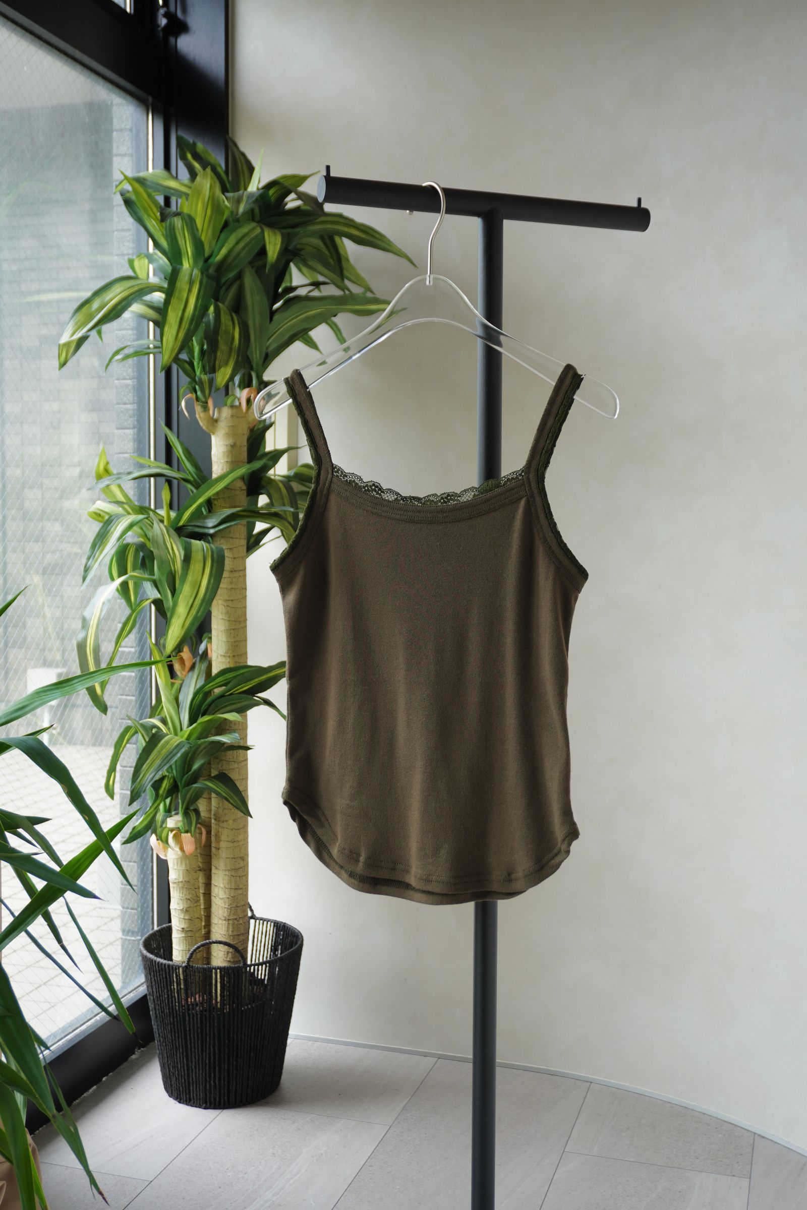 レースディテール キャミソール (カーキ) lace detail camisole (Khaki) /  26SS