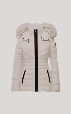 【25AW】PATSY-BX / ファー付きストレッチダウンジャケット (トレンチ)