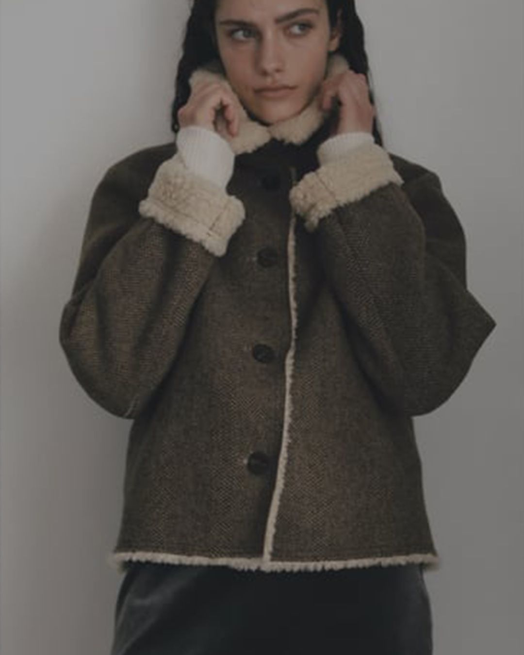 【先行予約】【26TH-20】ボンディングショートジャケット (ベージュ) Bonding Short Jacket (Beige) /  エコファー  /  フェイクファー 【受注期間6/14 23:59まで】