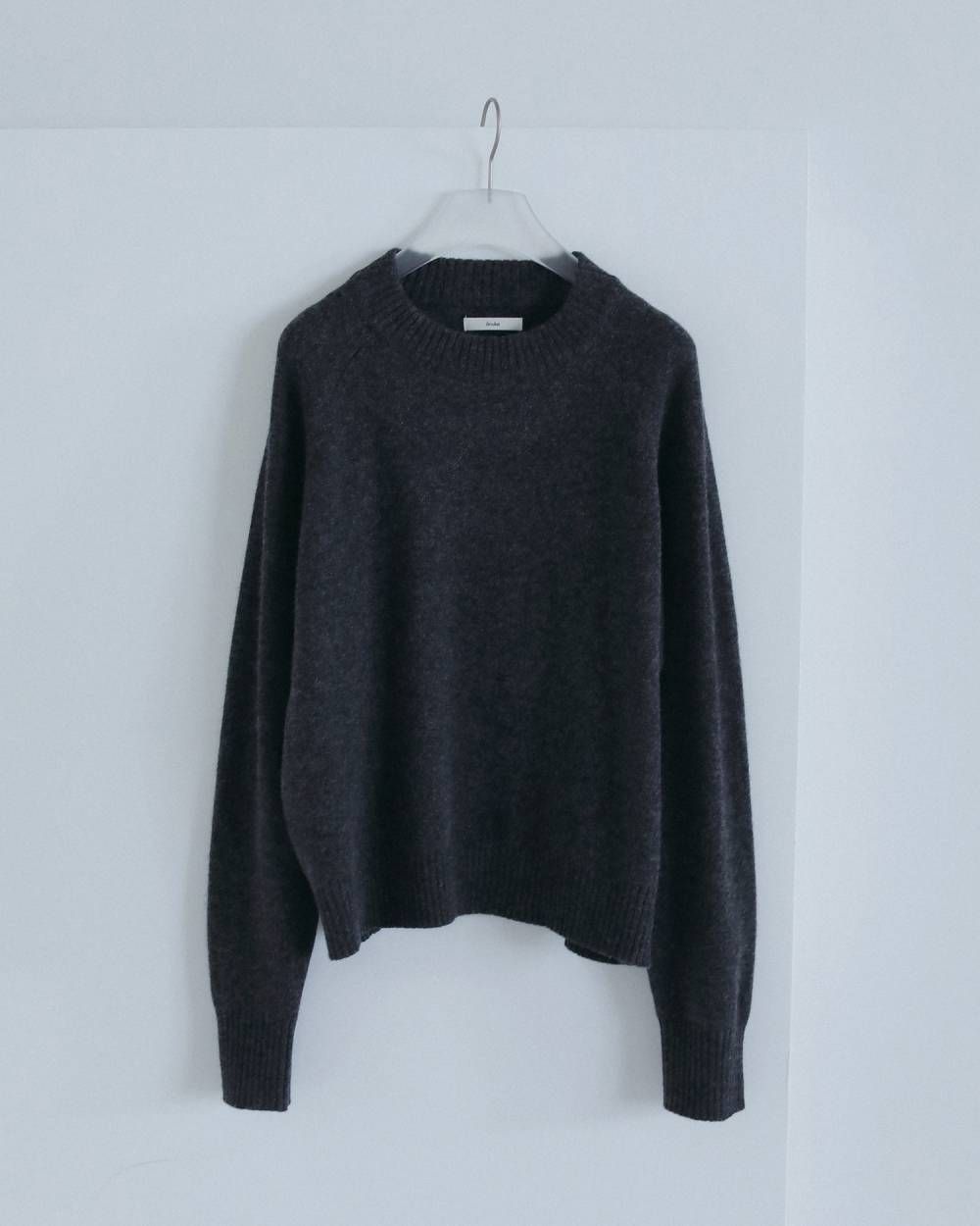 ウールクルーネックトップス (チャコールグレー) Wool Crewneck Tops (Charcoal gray) / 26AW 【6月29日まで期間限定予約】