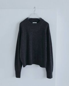 ウールクルーネックトップス (チャコールグレー) Wool Crewneck Tops (Charcoal gray) / 26AW 【6月29日まで期間限定予約】  ànuke