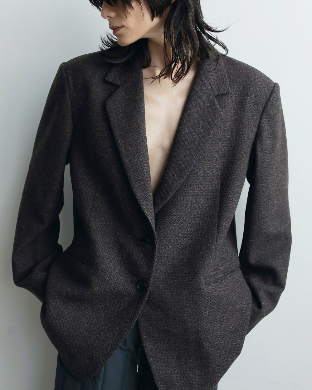【25AW】Herringbone Wool Jacket / ヘリンボーン ウールジャケット (ブラウン)