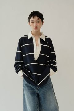 spring rugger shirt (unisex) / スプリング ラガーシャツ (ネイビー) / 25SS