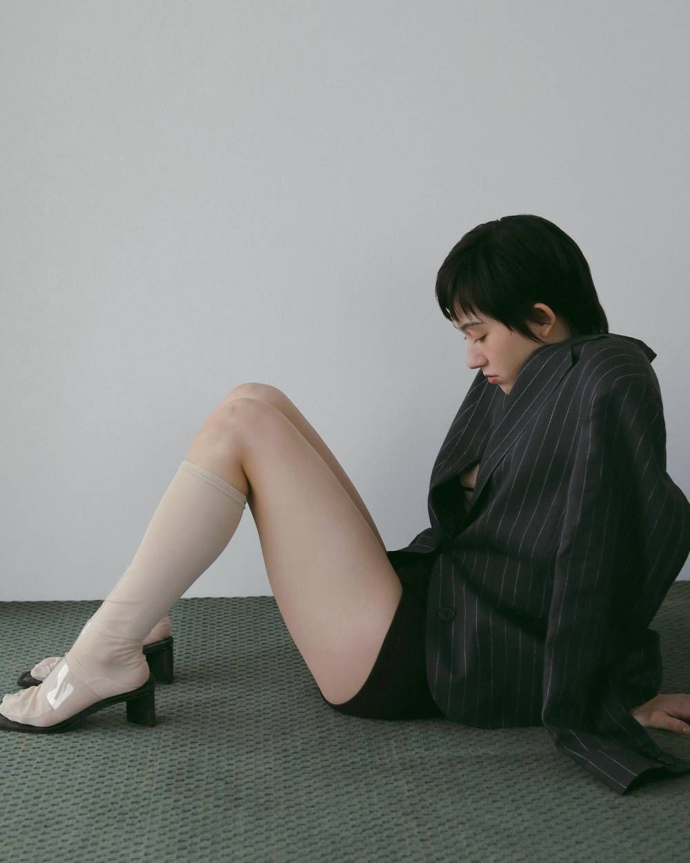 オーバーリネンジャケット (ネイビー) Over Linen Jacket (Navy) /  26SS