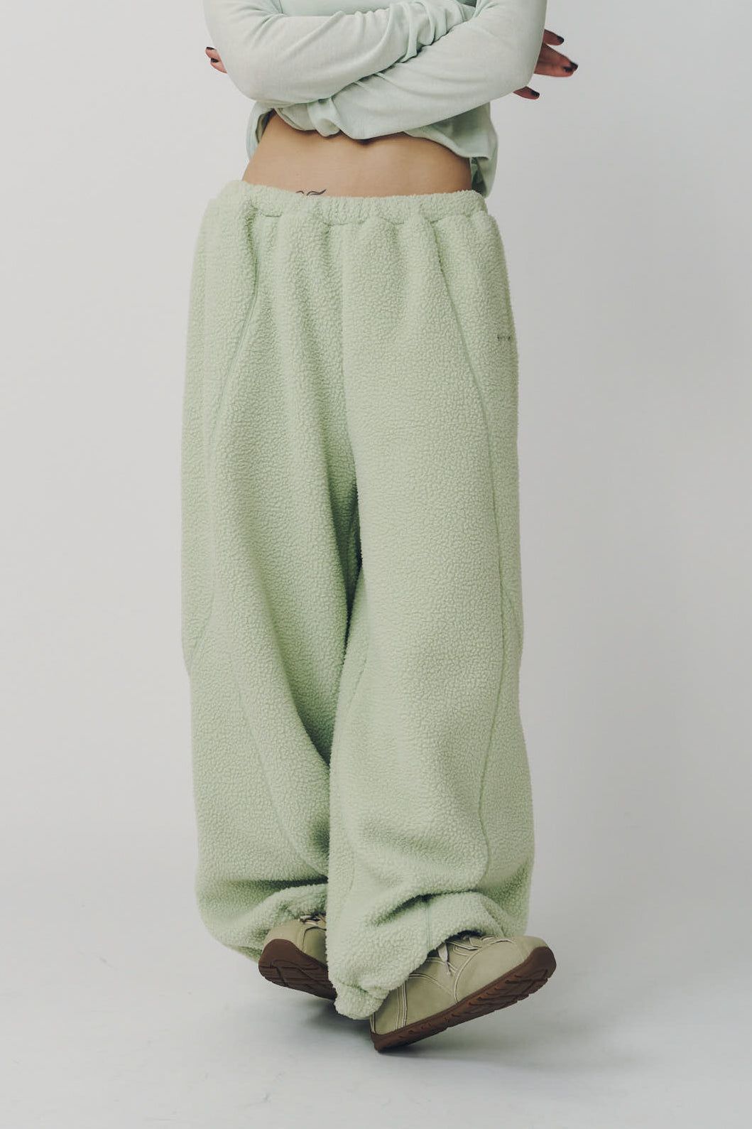 ボアパンツ (ミント) switching boa pants(unisex) (Mint) / 26AW