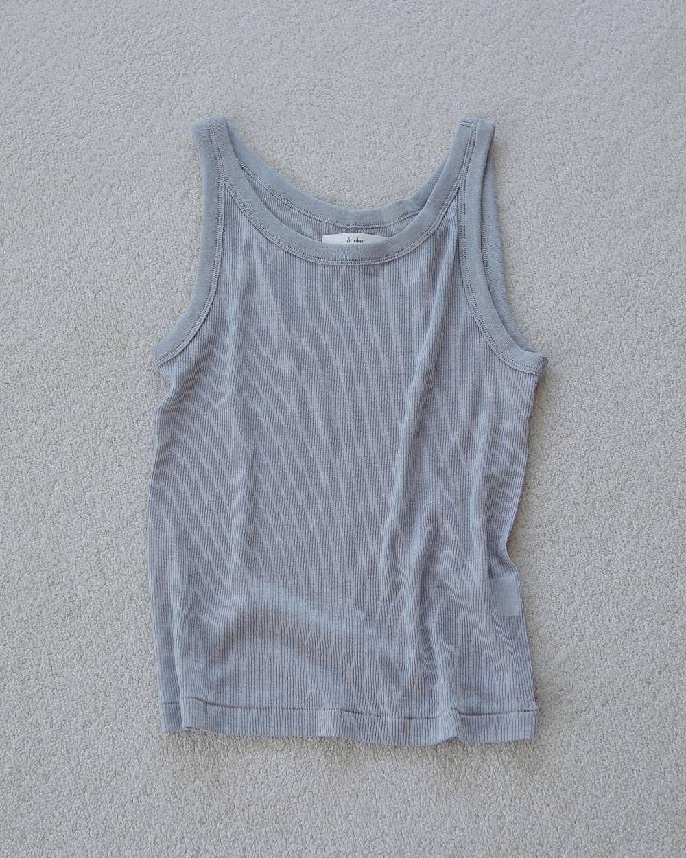 ウールタンクトップ (アイスブルー) Wool Rib Tanktop (Iceblue) / 27SS