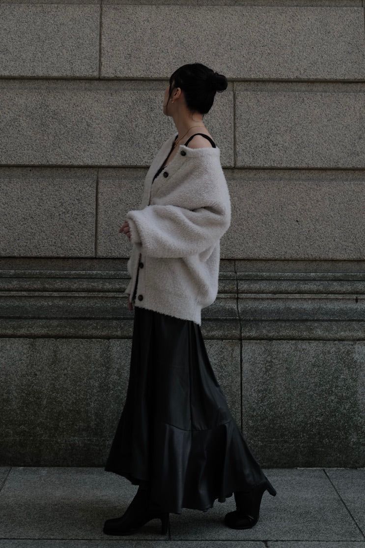 Poodle knit cardigan / プードルニット カーディガン (アイボリー)