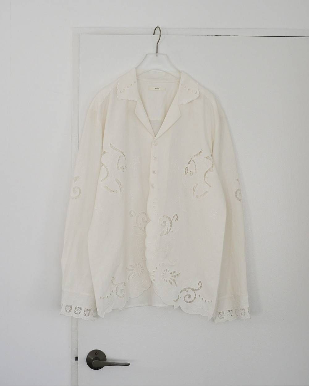 カットワーク オープンカラーシャツ (ホワイト) Cutwork Opencollar Shirts (White) /  26SS