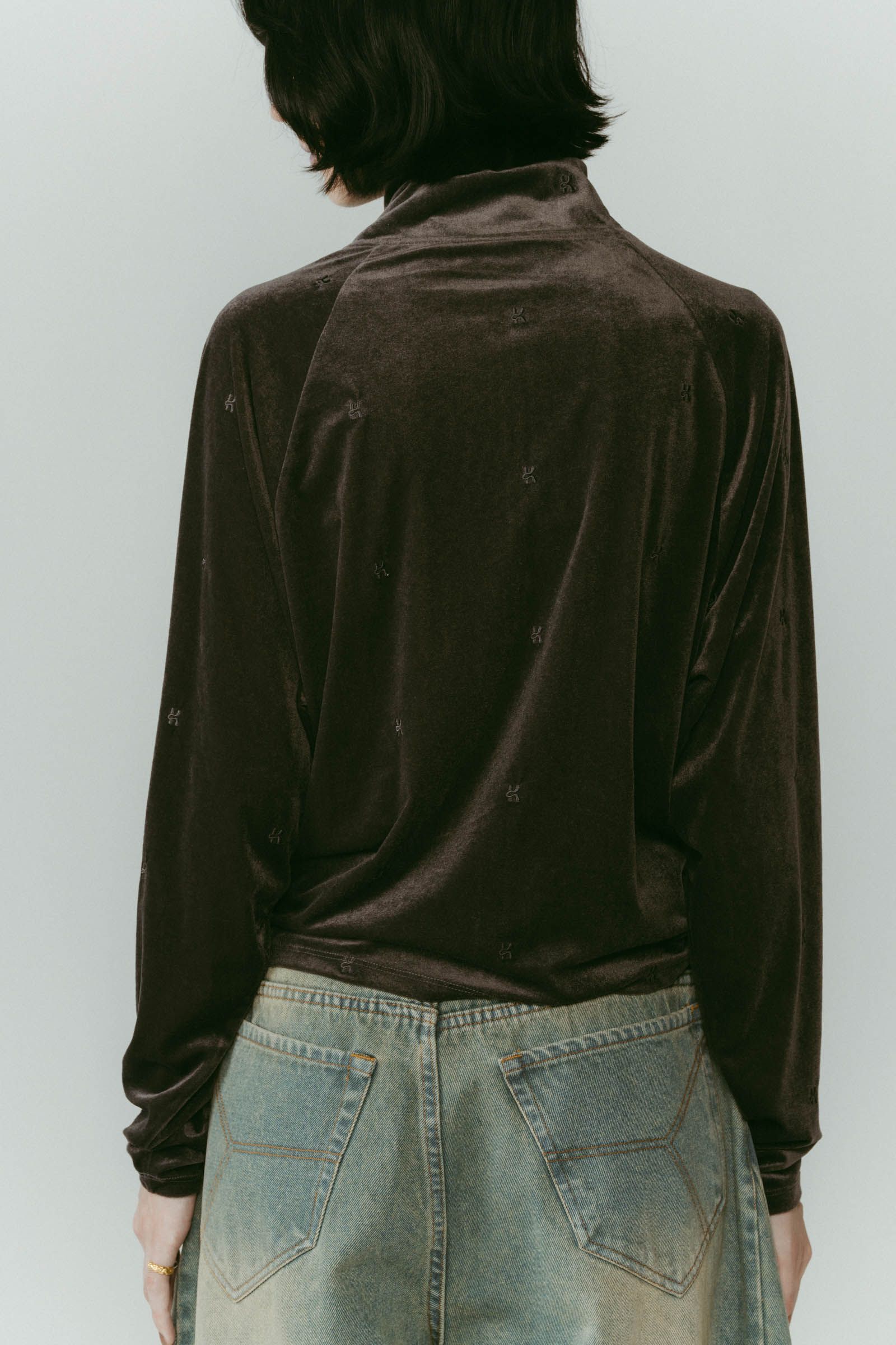velours track jacket / ベロアトラックジャケット (グレー) / 25AW