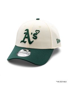 BASICKS x New Era® x MLB™ 9FORTY™ Athletics Cap / アスレチックス キャップ (ホワイト×グリーン)