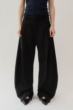 slit deformed pants(unisex) / スリット ディフォームド パンツ (ブラック) / 25SS