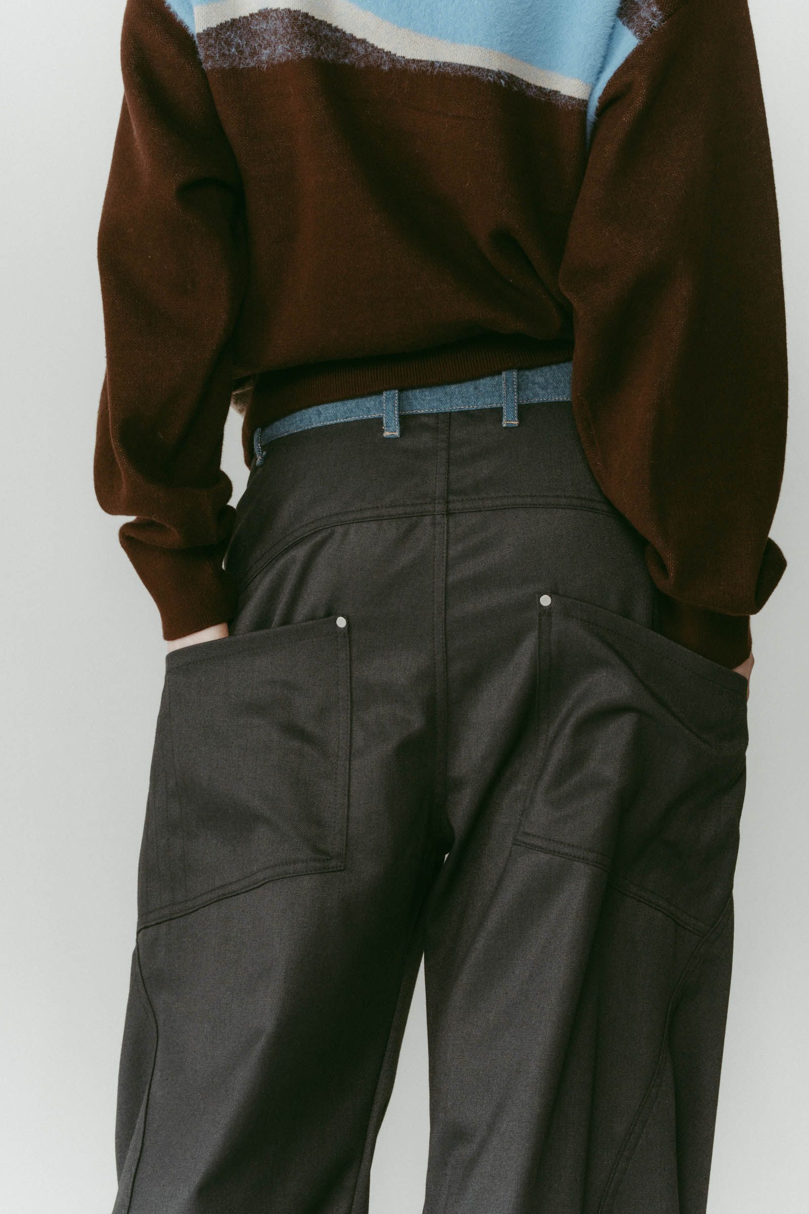 tuck design denim pants / タックデザインデニムパンツ (グレー) / 25AW