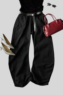 ドレープデニム (スタッズなしブラック) draped denim pants(unisex) (Black) /  26SS