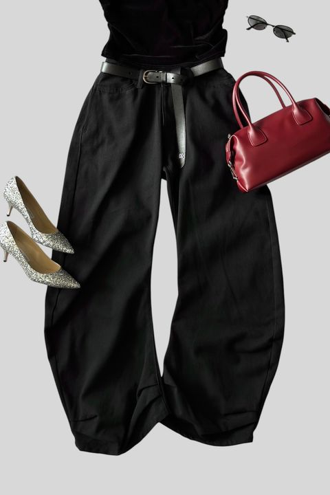 ドレープデニム (スタッズなしブラック) draped denim pants(unisex) (Black) /  26SS