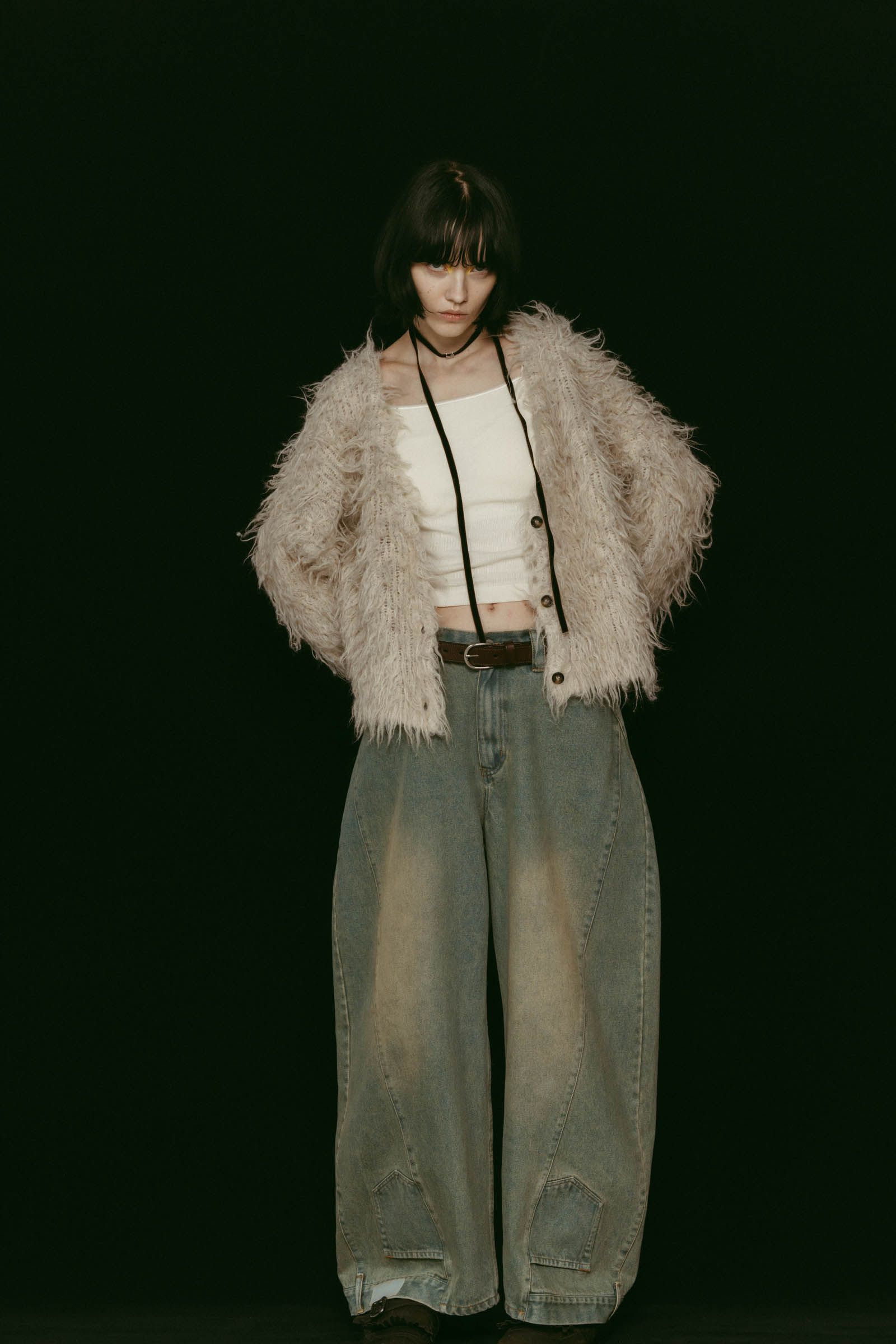 shaggy cardigan / シャギーカーディガン (ライトベージュ) / 25AW