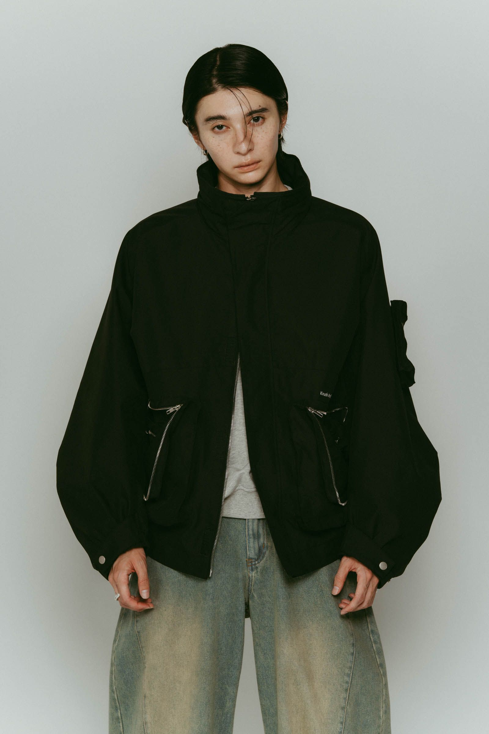 2way nylon blouson(unisex) / 2ウェイナイロンブルゾン (ブラック) / 25AW