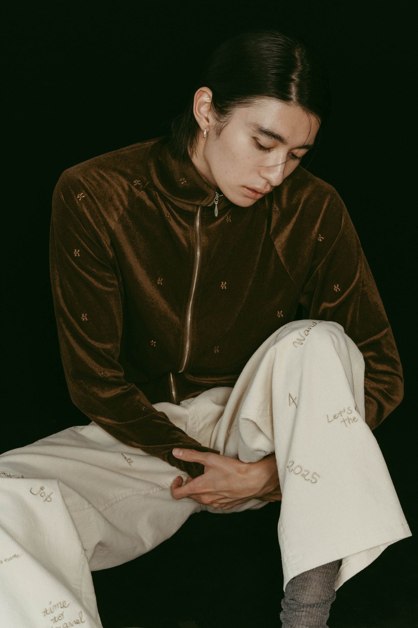 velours track jacket / ベロアトラックジャケット (ブラウン) / 25AW