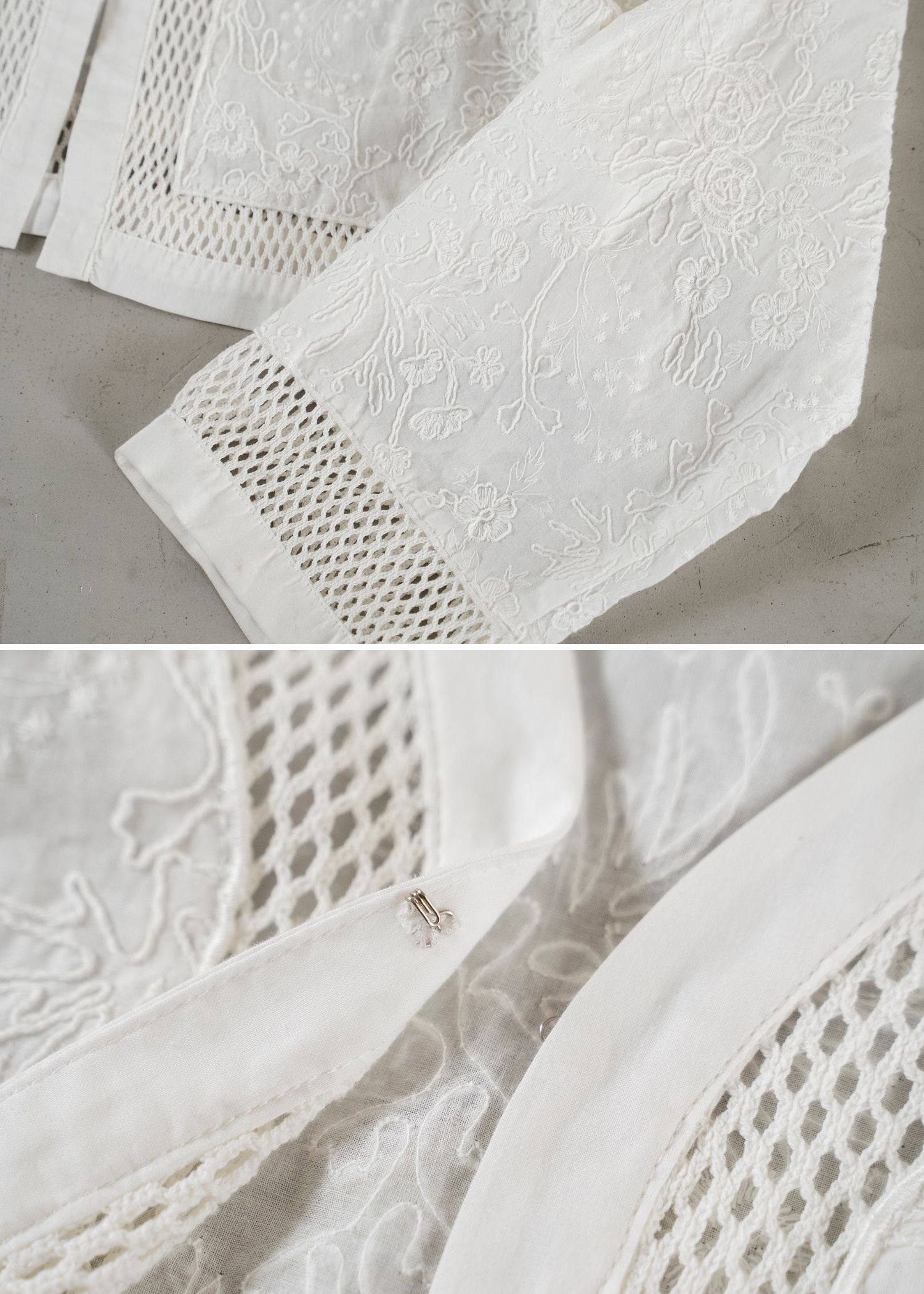 レースボレロ  (ホワイト) trimming lace cropped bolero BL (White) /  26SS