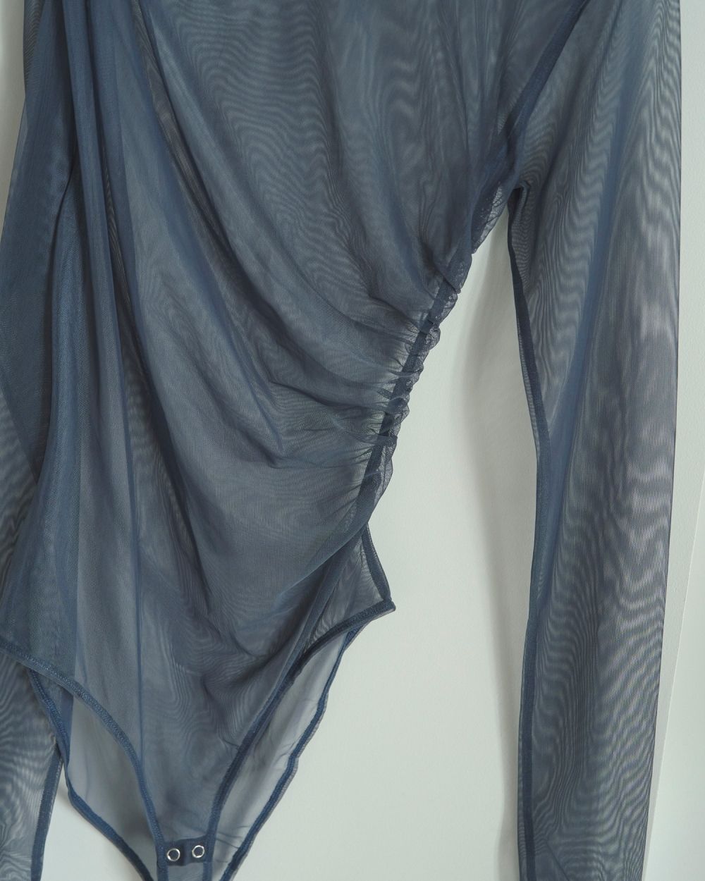【25AW】Tulle Gather Bodysuit / チュールギャザーボディースーツ (ブルー)