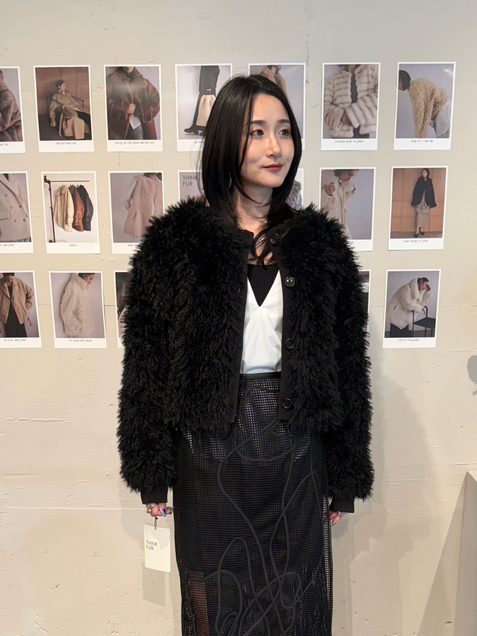 【25AW】2Way Fur×Knit Tops (ブラック) / 2ウェイファー×ニットトップス / エコファー / フェイクファー