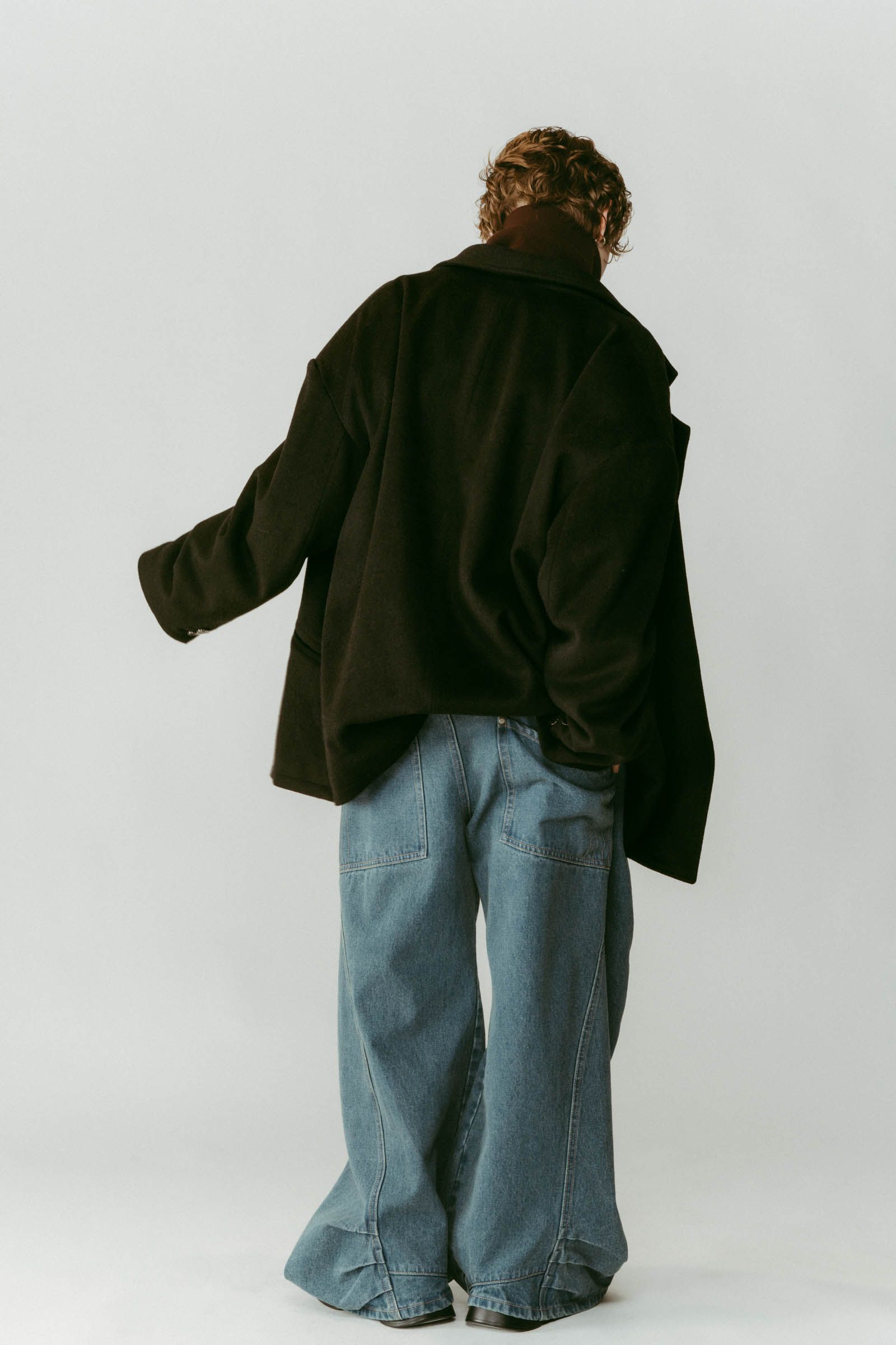 muffler overlay jacket(unisex) / マフラー オーバージャケット (ブラック) / 25AW