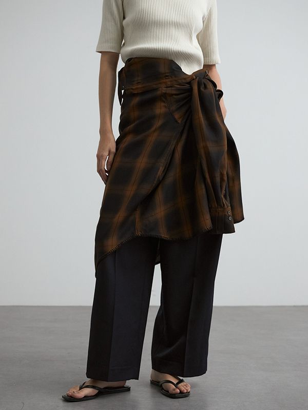 【25SS】ROME CHECK SHIRTS / チェックシャツ (ブラック)