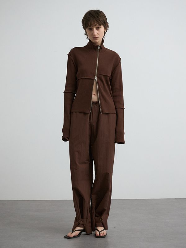 【25SS】TERRA RIB 2WAY ZIP THERMAL / ジップサーマルトップス (ブラウン)