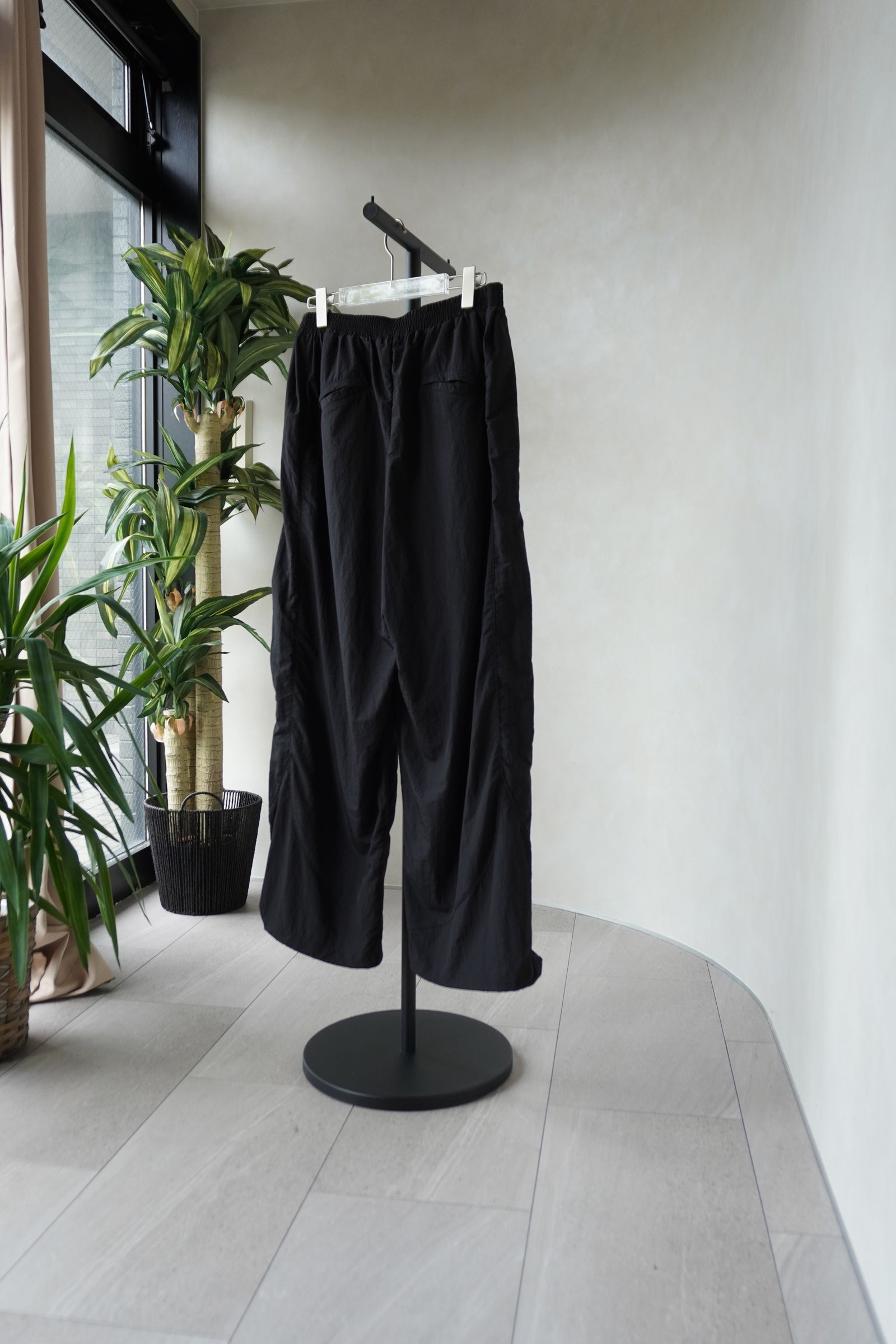 ナイロンイージーパンツ (ブラック) nylon easy pants(unisex) (Black) /  26SS