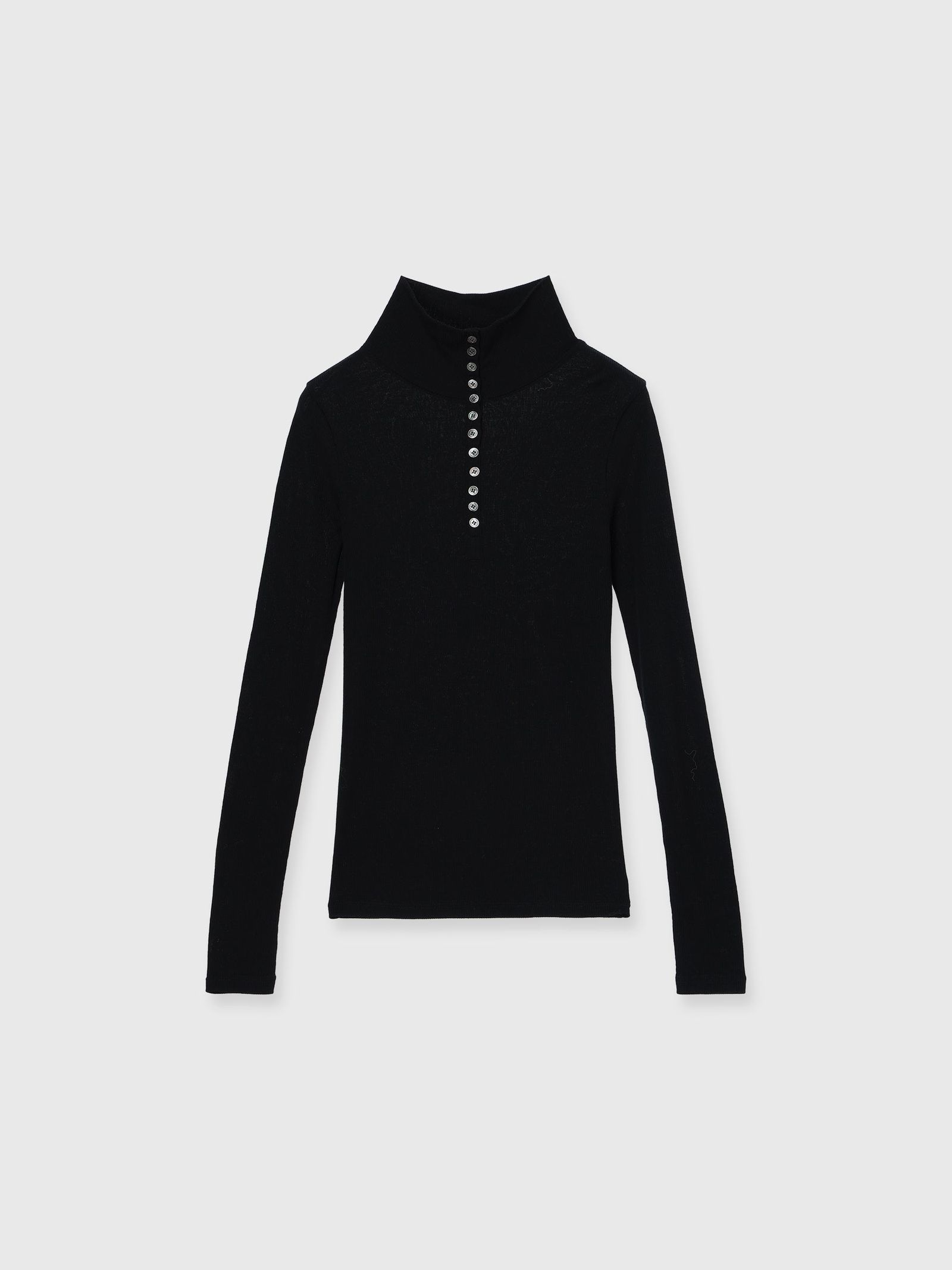 HENRY HIGH NECK TOPS / ヘンリーハイネックトップス (Black) / 26SS