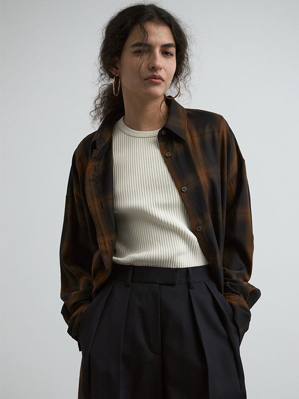 【25SS】ROME CHECK SHIRTS / チェックシャツ (ブラック)