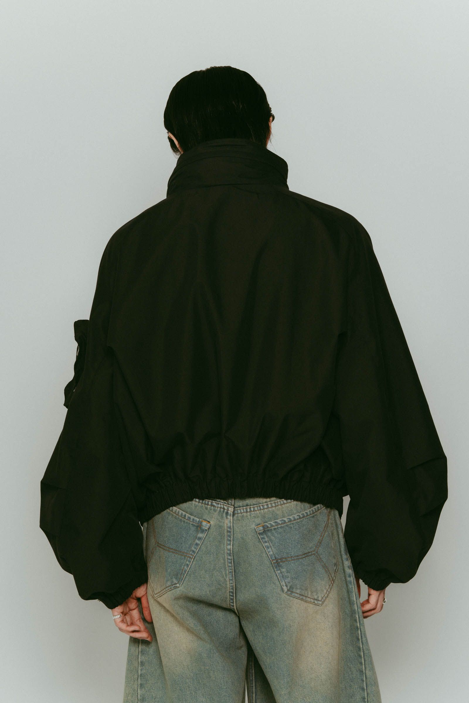 2way nylon blouson(unisex) / 2ウェイナイロンブルゾン (ブラック) / 25AW