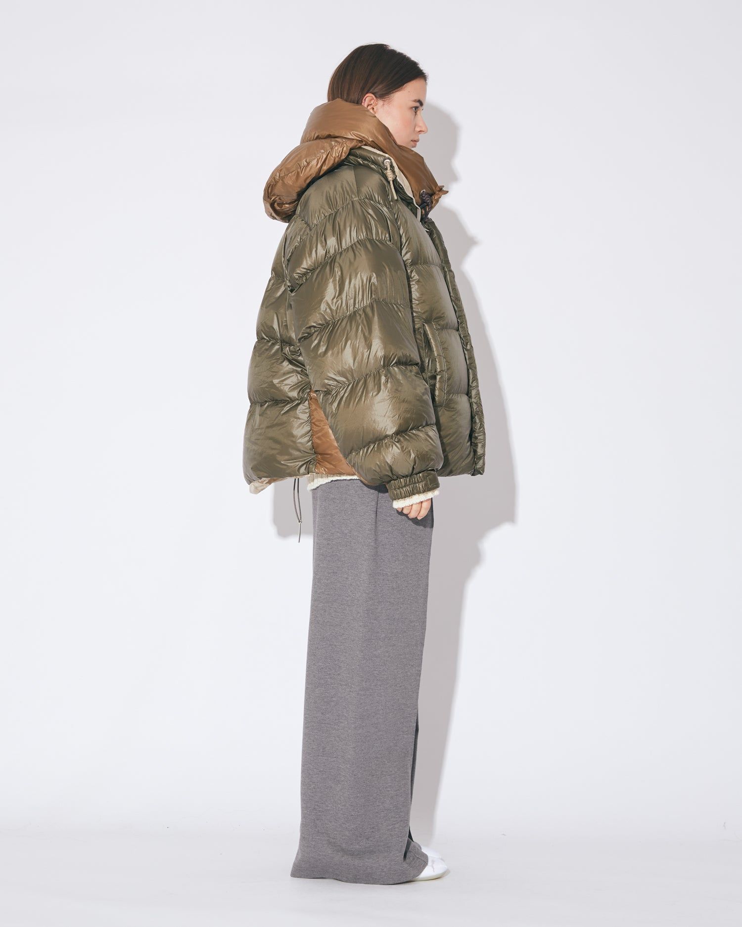 NANGA multilayering down vest blouson / ナンガ コラボレーション ダウンジャケット (ベージュ) / メンズ / レディース