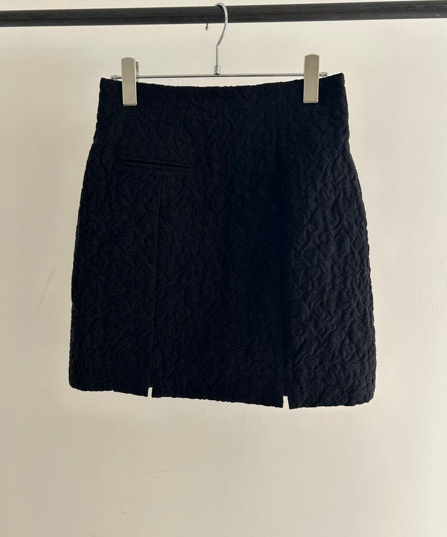 Jeanne jacquard mini skirt pants / ジェーンジャカードミニスカートパンツ (ブラック)