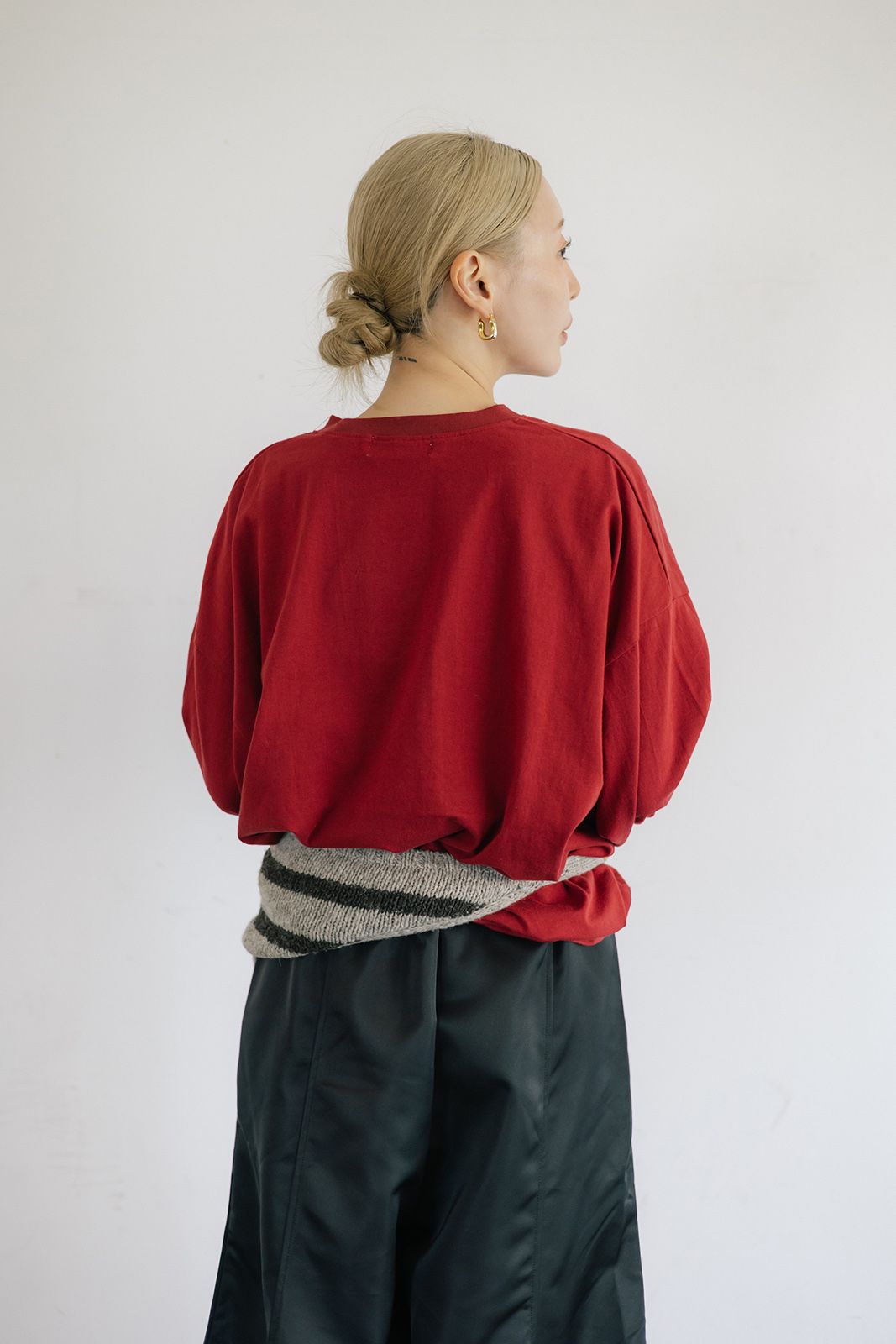 ベーシックロングTシャツ (バーガンディ) Basic Long Sleeve T-shirt (Burgundy) / 26AW