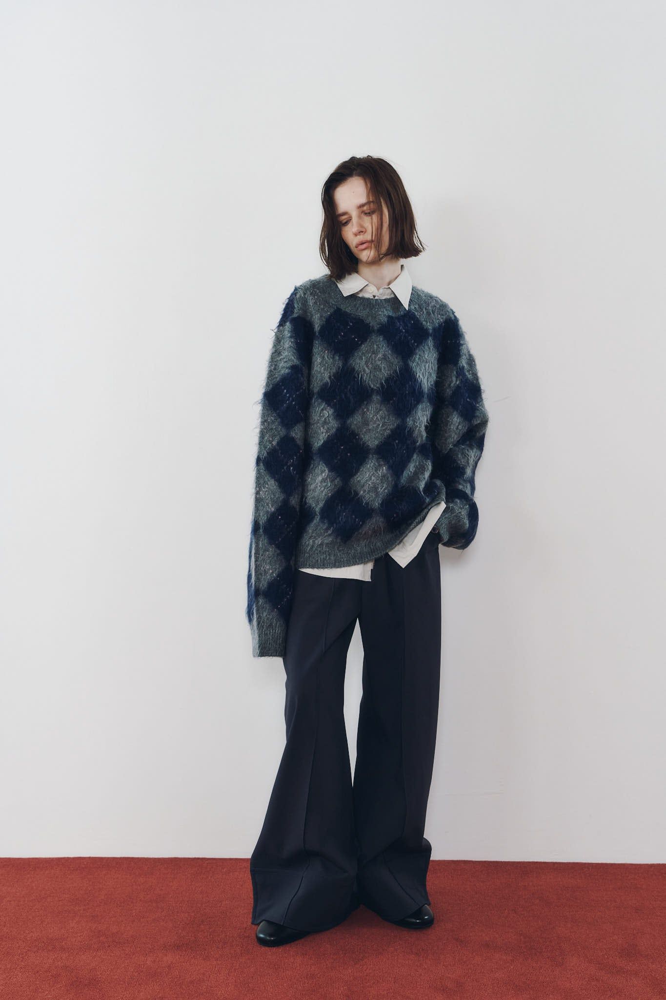 アーガイルニット (ネイビー) argyle knit(unisex) (Navy) / 26AW