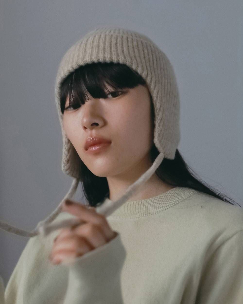 リブニット フライトキャップ (ベージュ) Ribknit Flight Cap (Beige) / 26AW 【6月29日まで期間限定予約】