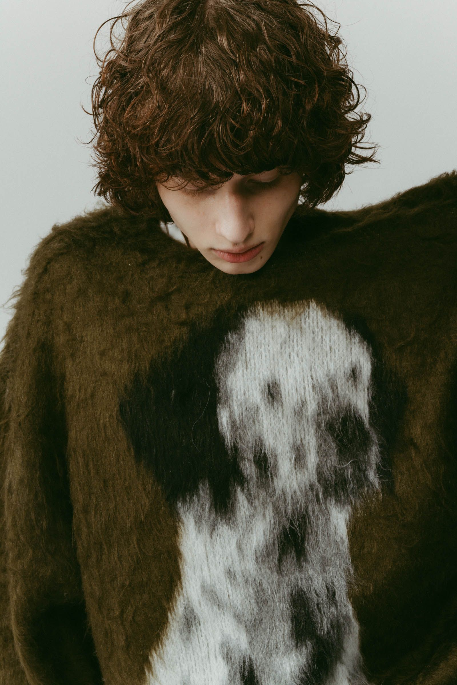 dalmatian shaggy knit(unisex) / ダルメシアン シャギーニット (グリーン) / 25AW