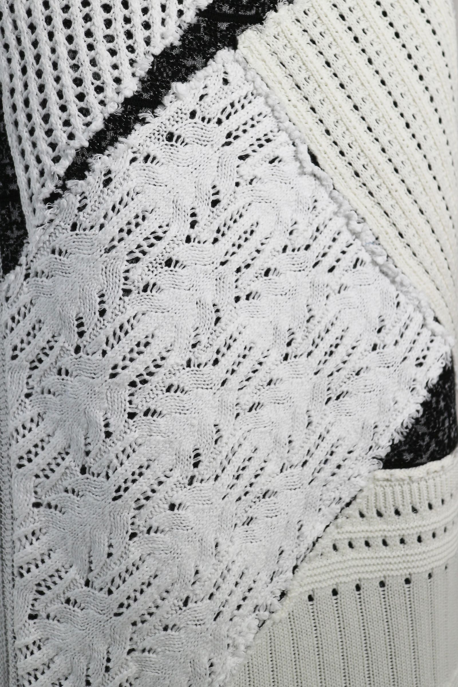 PATCHWORK I LINE KNIT SKIRT / パッチワークIラインニットスカート (ミルク)