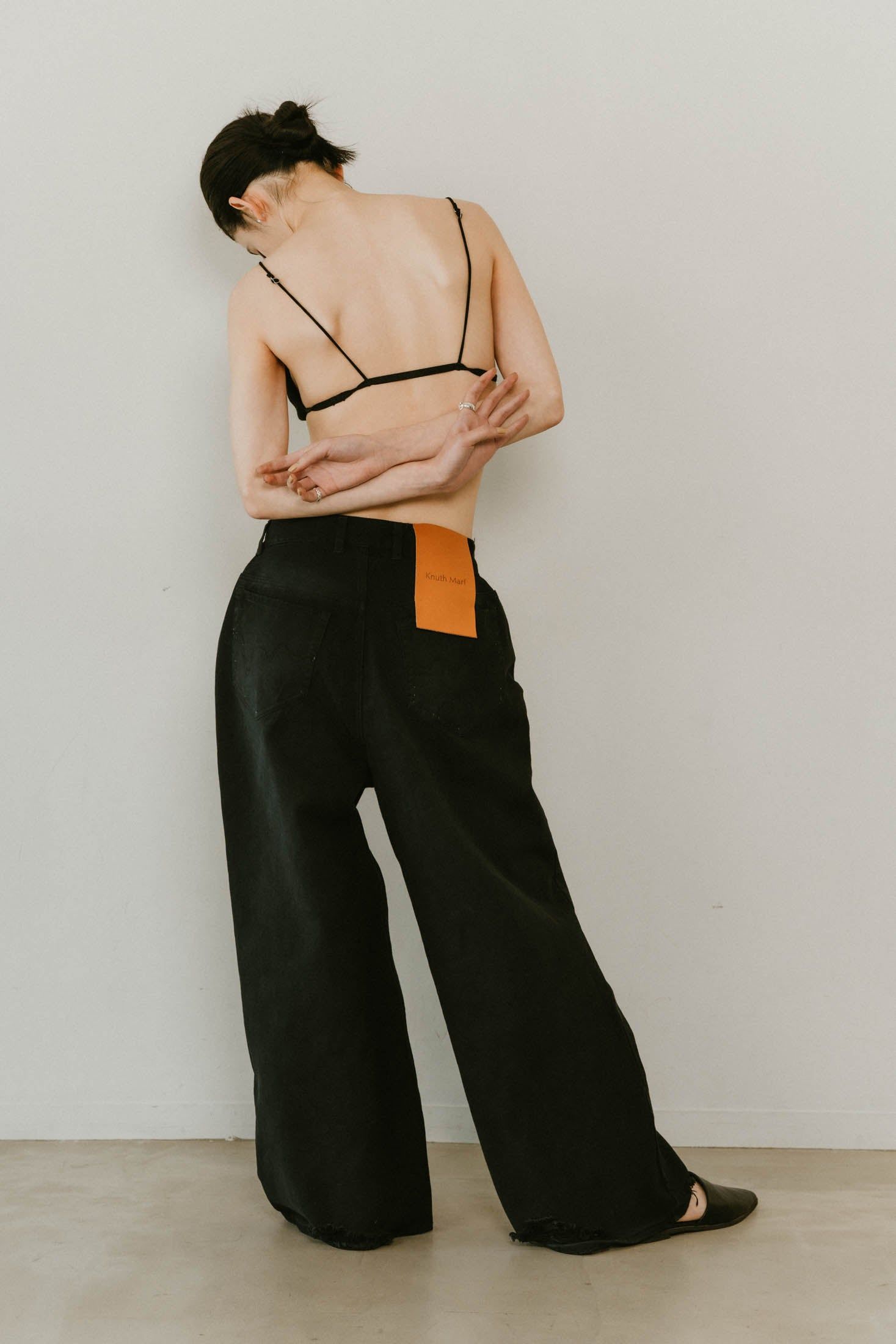 damage denim pants / ダメージ デニムパンツ (ブラックブラック) / 25SS