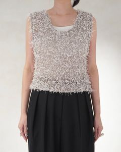 ミックスヤーン ニットベスト (アイボリー) Mixyarn Knit Vest (Ivory) / 26SS