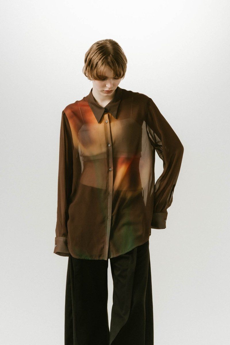 Knuth Marf - 【予約】flower print sheer shirt / フラワー