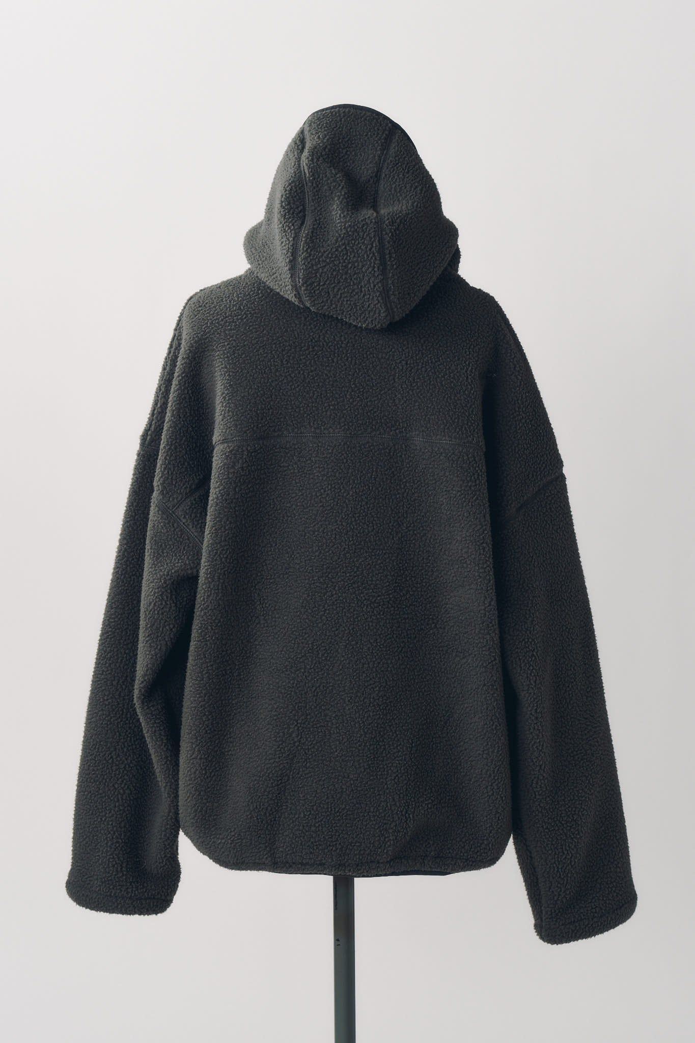 カーブジップ ボアフーディ (グレー) curved zip boa hoodie(unisex) (Gray) / 26AW