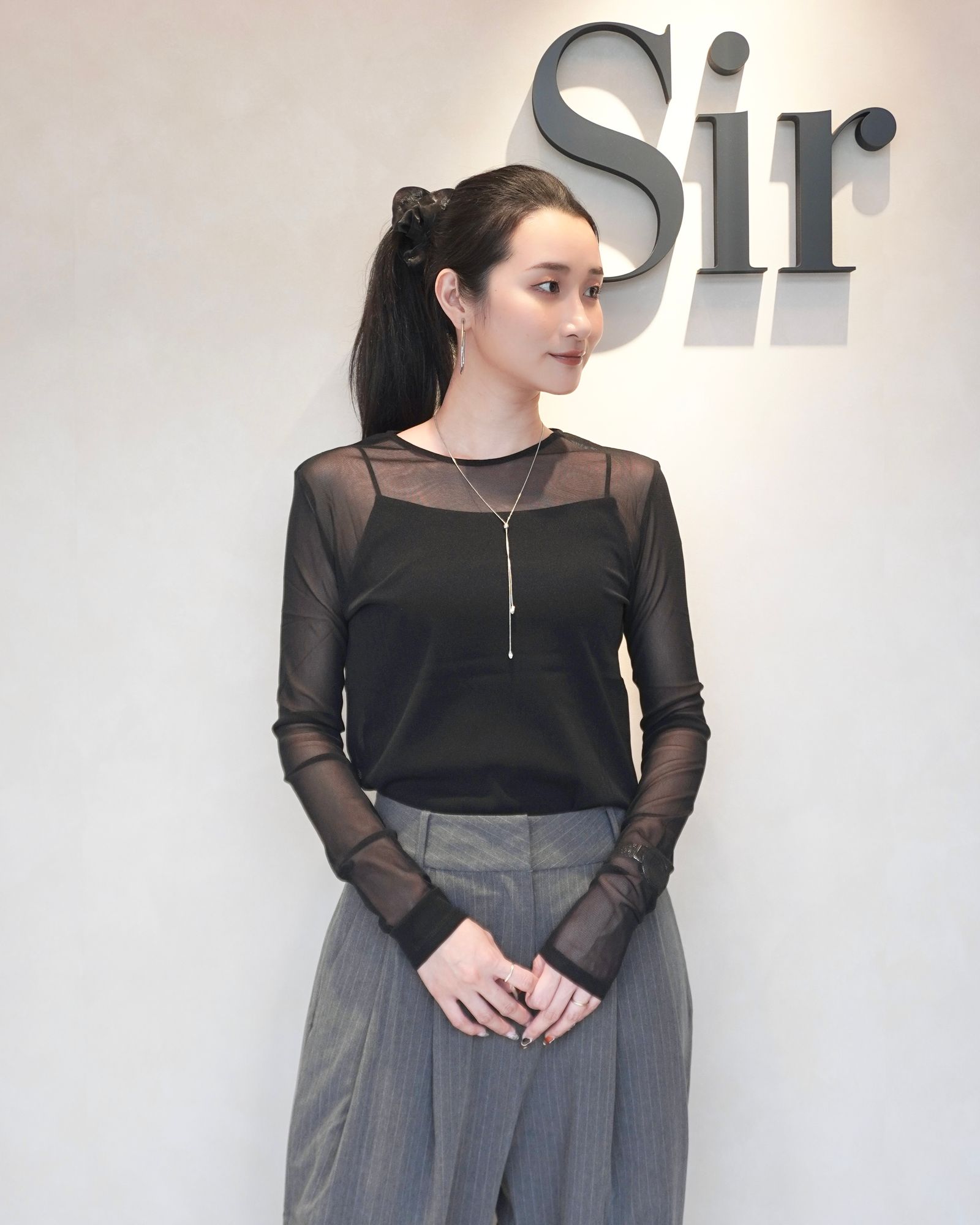 【25AW】2way Sheer Tops / 2ウェイ シアートップス (ブラック)