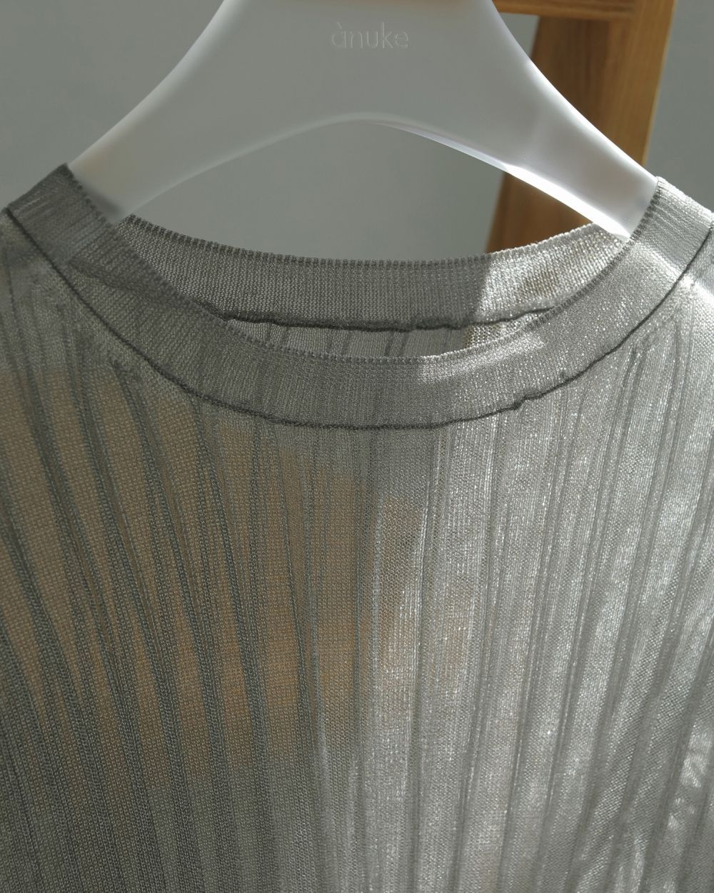 Flare Sheer Knit / フレアシアーニット (グレー)