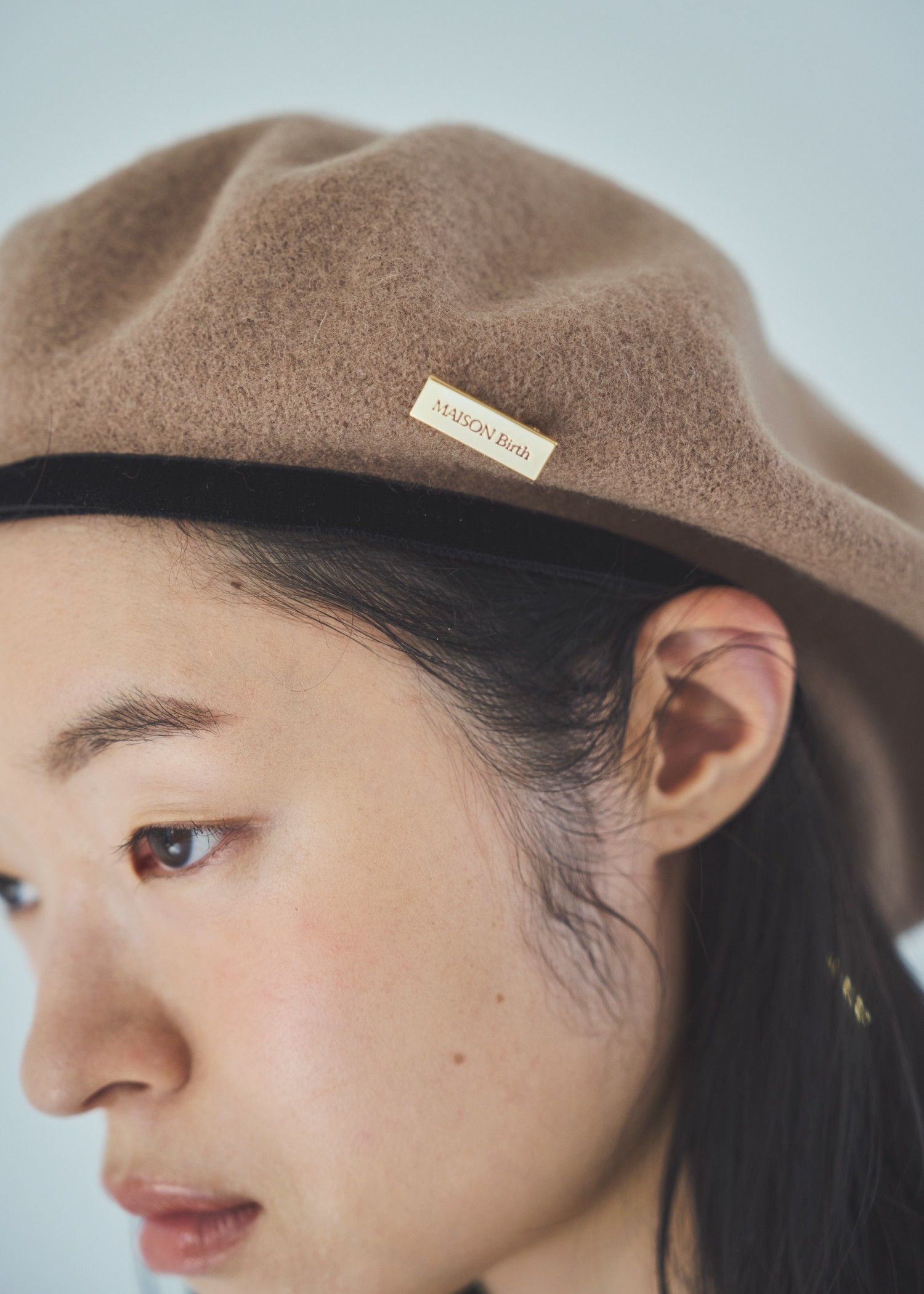 【MAISON Birth × WILLFULLY】VELWOOL LIGHT BERET / ベルウールライトベレー帽 (ベージュ) / 25AW /