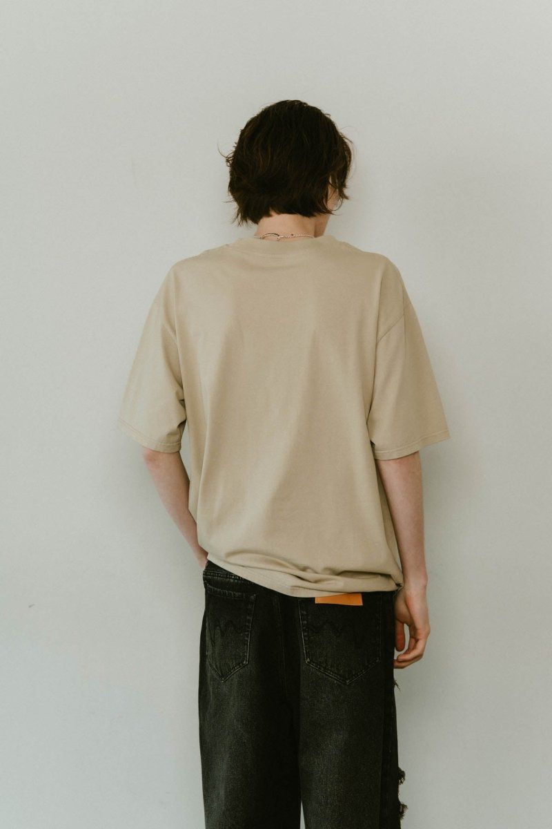 vintage print T shirt(unisex) / ヴィンテージ プリントTシャツ (モスグリーン) / 25SS