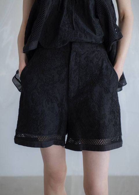 コットンレース ショートパンツ (ブラック) cotton lace trimming S/PT (Black) /  26SS